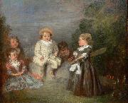 Jean-Antoine Watteau Heureux age oil on canvas